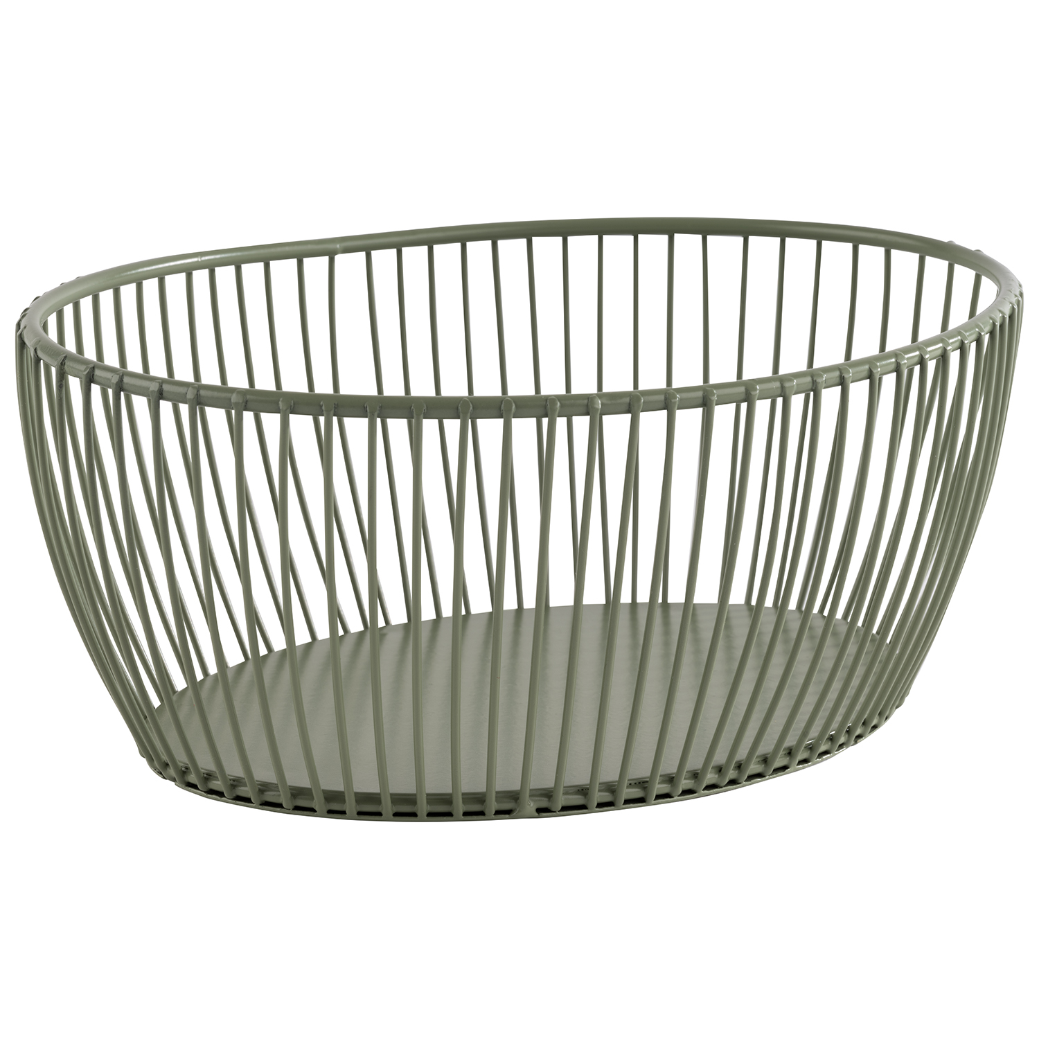 Basket -SVART- 20 x 15 cm, h: 8 cm metal colour: smoke green