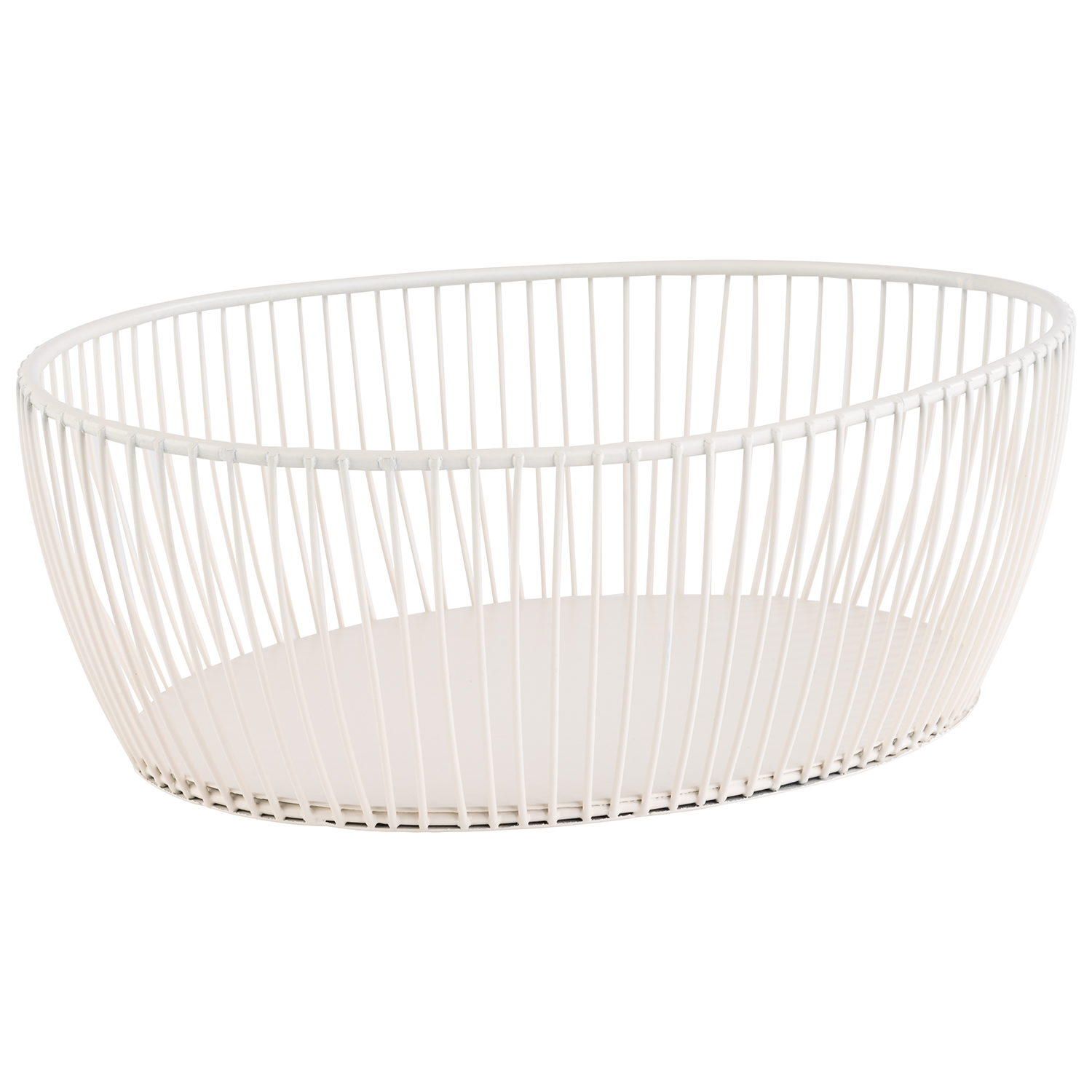Basket -SVART- 24 x 19 cm, h: 8 cm metal colour: whisper white