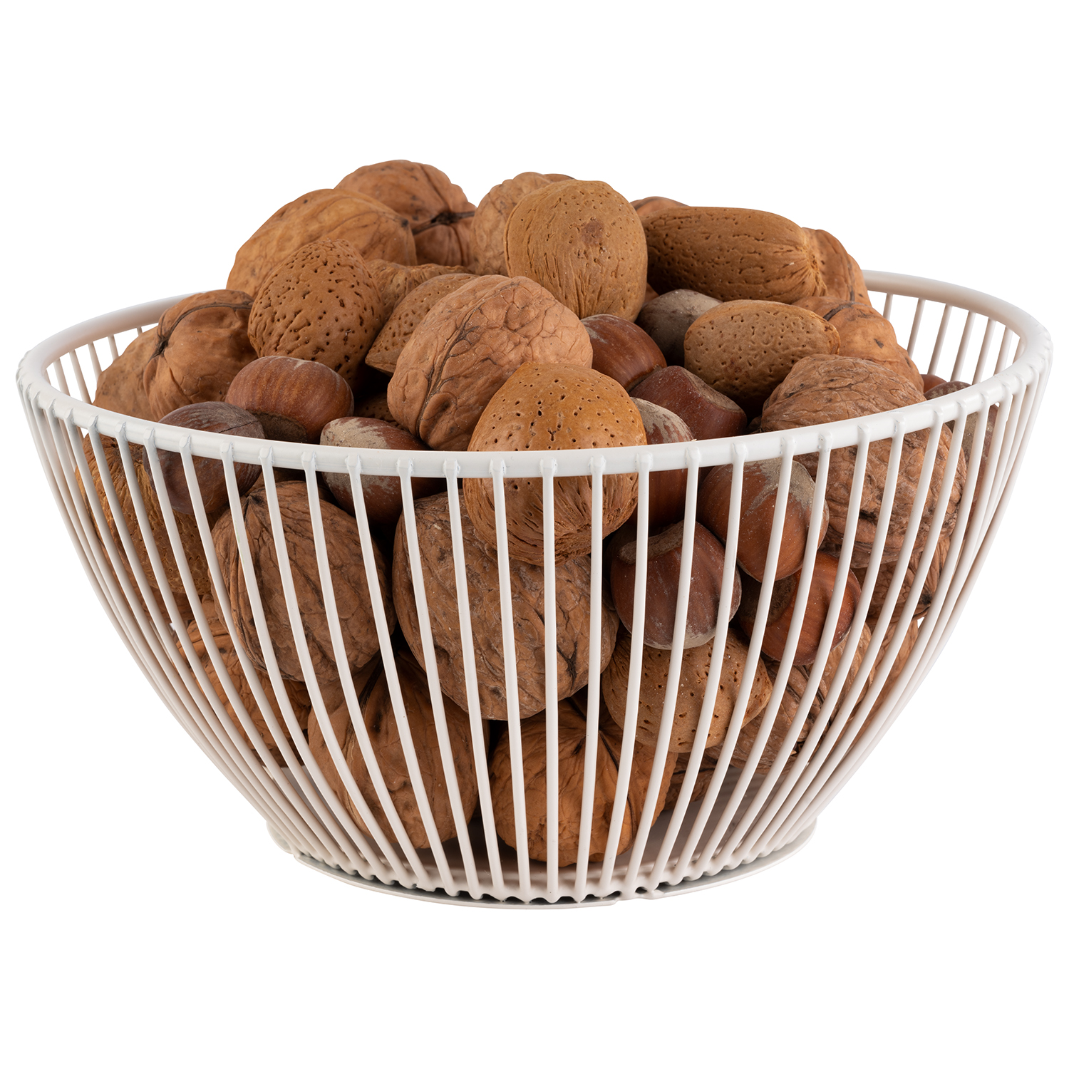 Basket -SVART- O 17,5 cm, h: 8 cm metal colour: whisper white