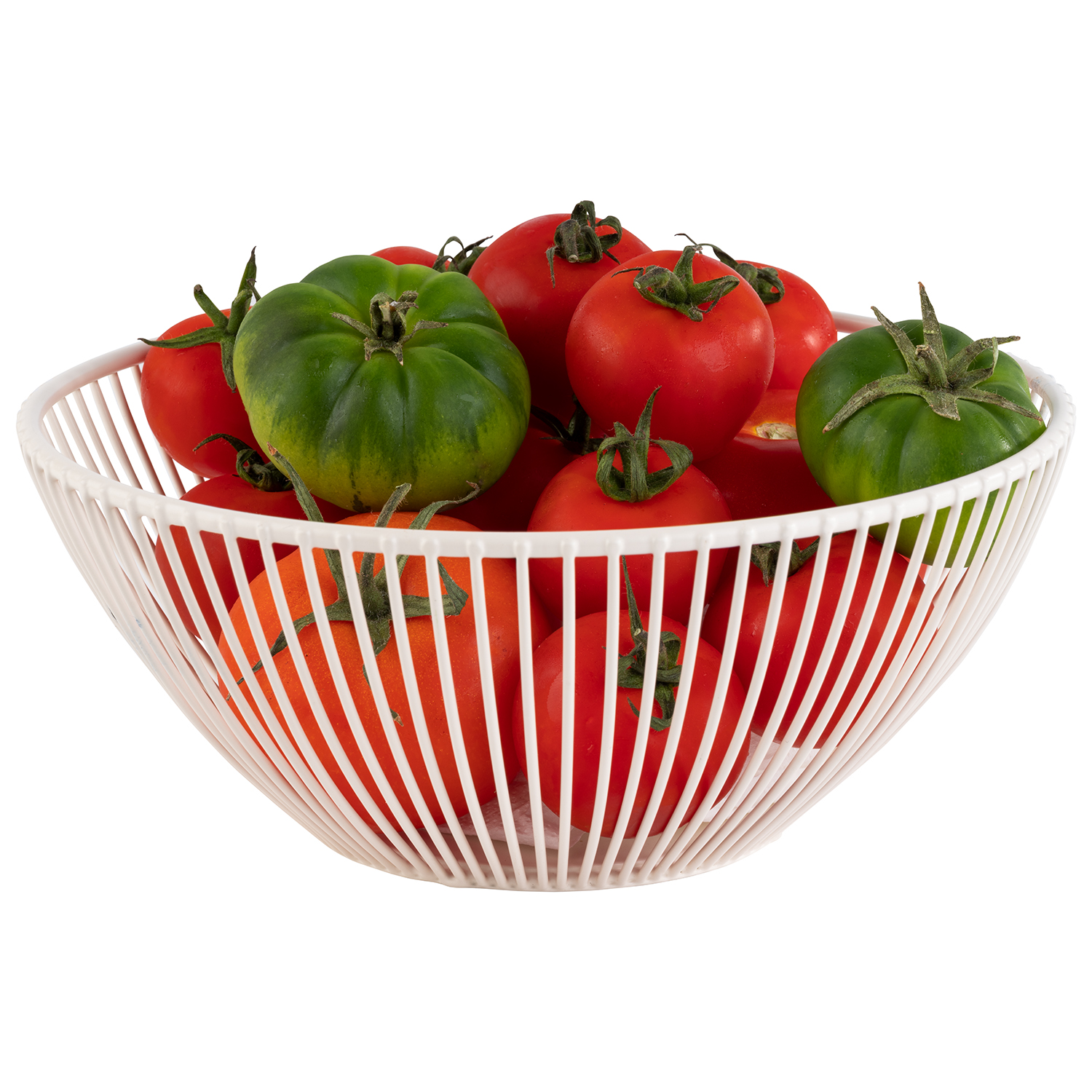 Basket -SVART- O 20 cm, h: 8 cm metal colour: whisper white