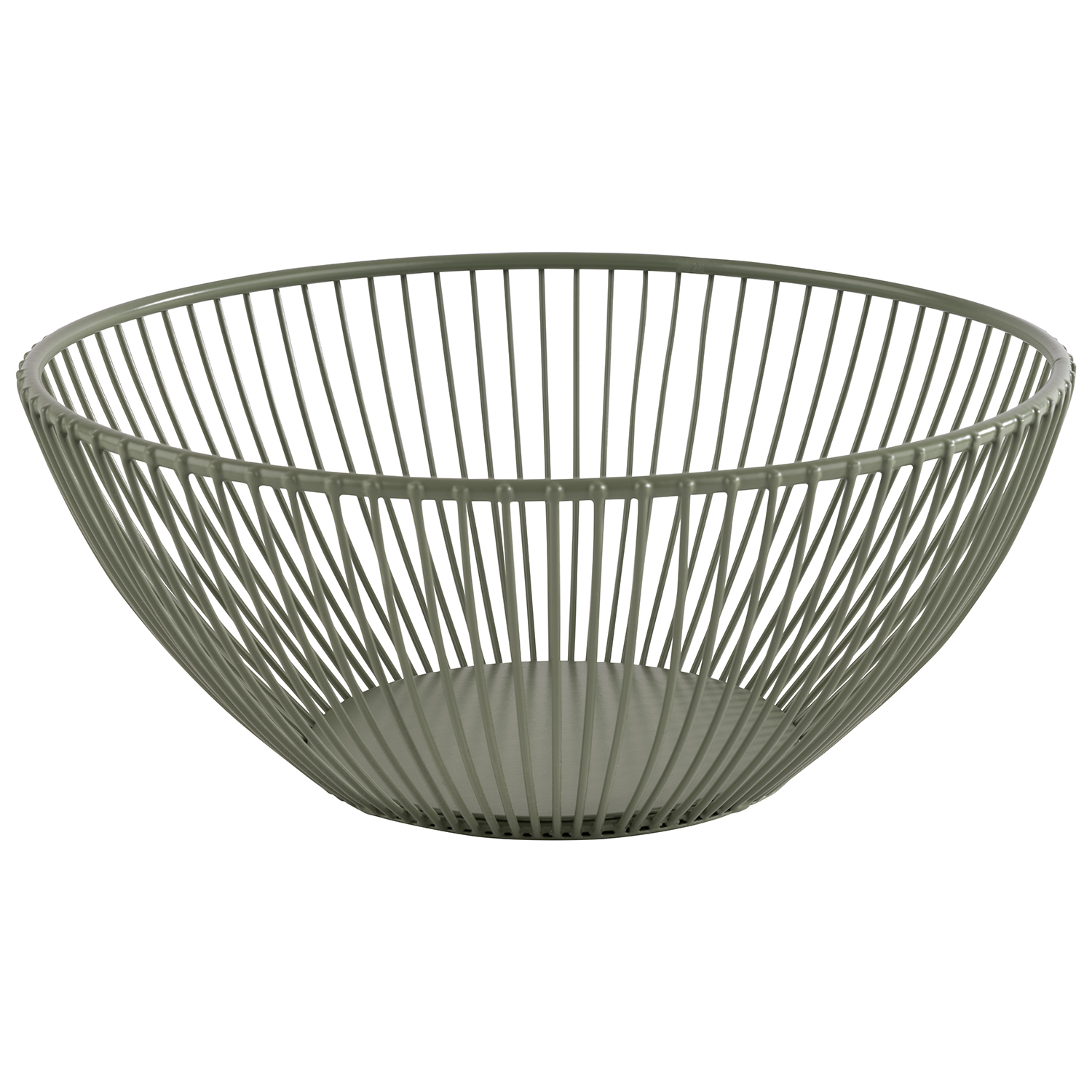 košík SVART, kov, priemer. 20 cm zelený, v. 8 cm zelený