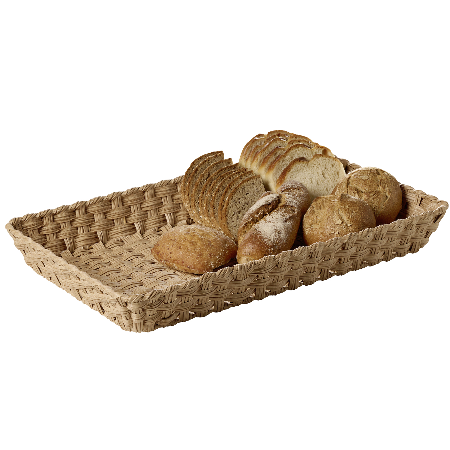 košík TWIRL GN 1/1, polypropylén, hnedá, 53 x 32,5 cm, v. 6,5 cm