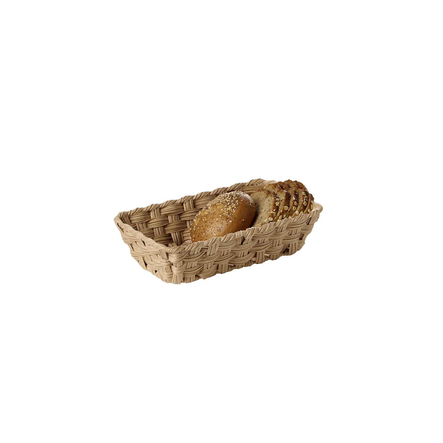 košík TWIRL GN 1/4, polypropylén, hnedá, 26,5 x 16,2 cm, v. 6,5 cm