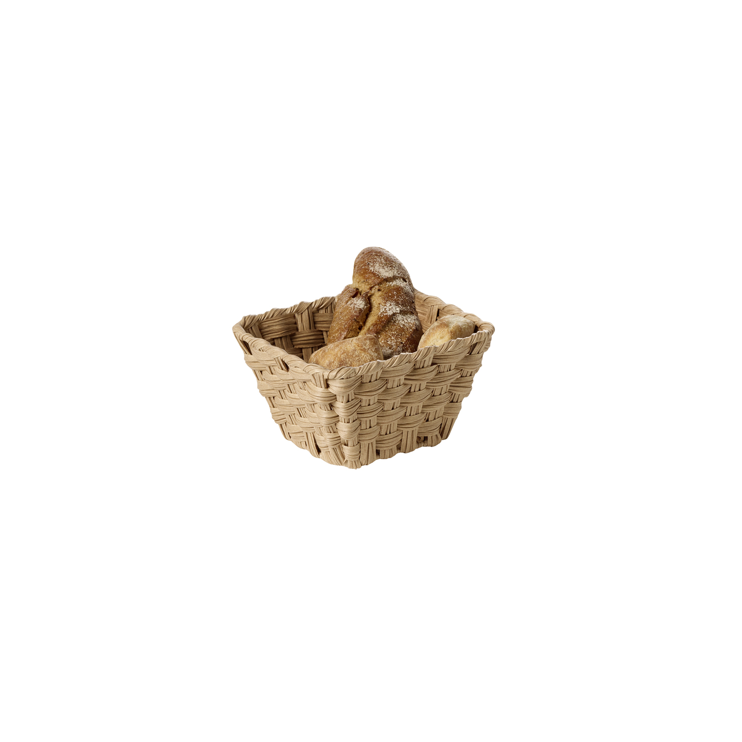 košík TWIRL GN 1/6, polypropylén, hnedá, 17,6 x 16,2 cm, v. 10 cm