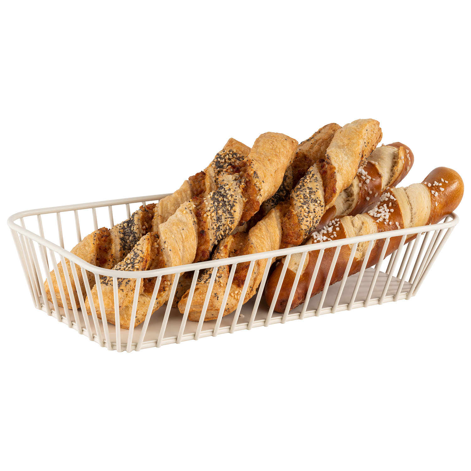 GN 1/3 basket -URBAN- 32,5 x 17,6 cm, h: 7 cm metal colour: whisper white