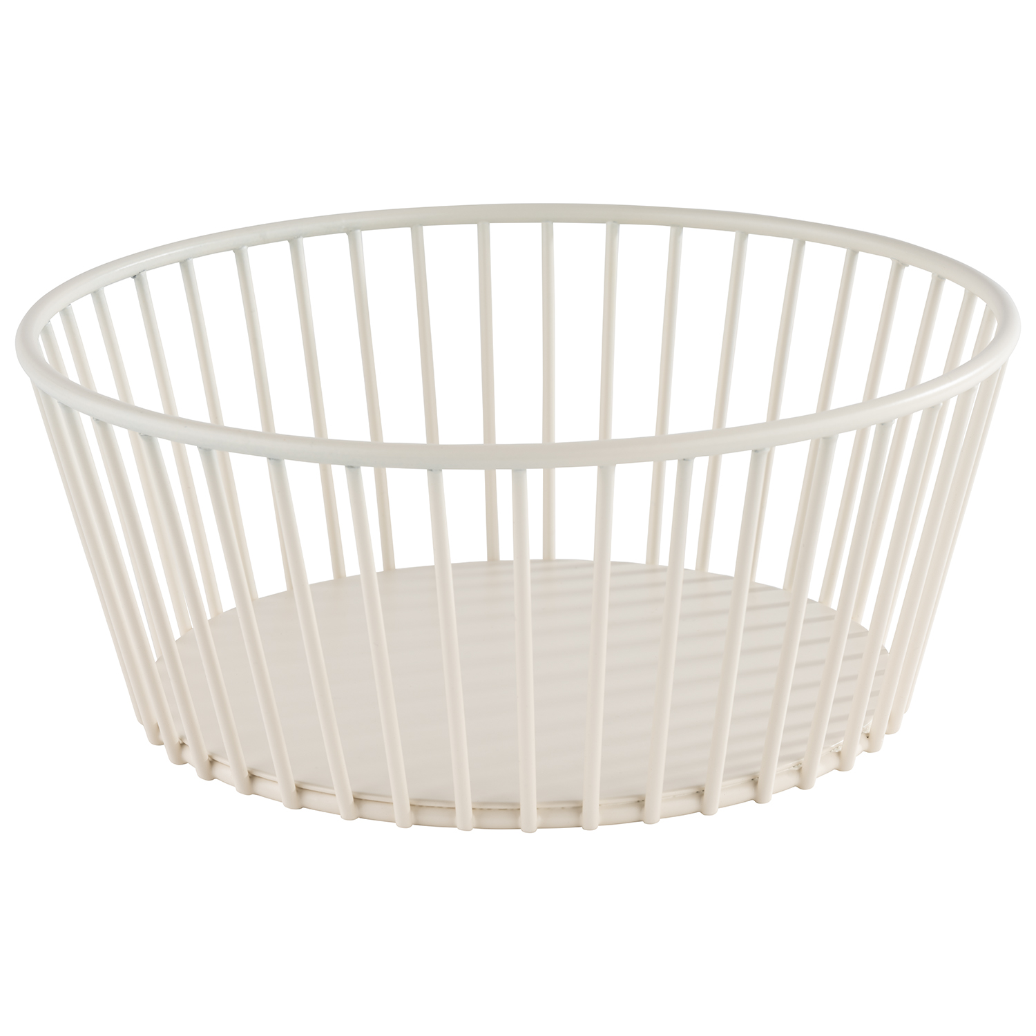 Basket -URBAN- O 20 cm, h: 8 cm metal colour: whisper white