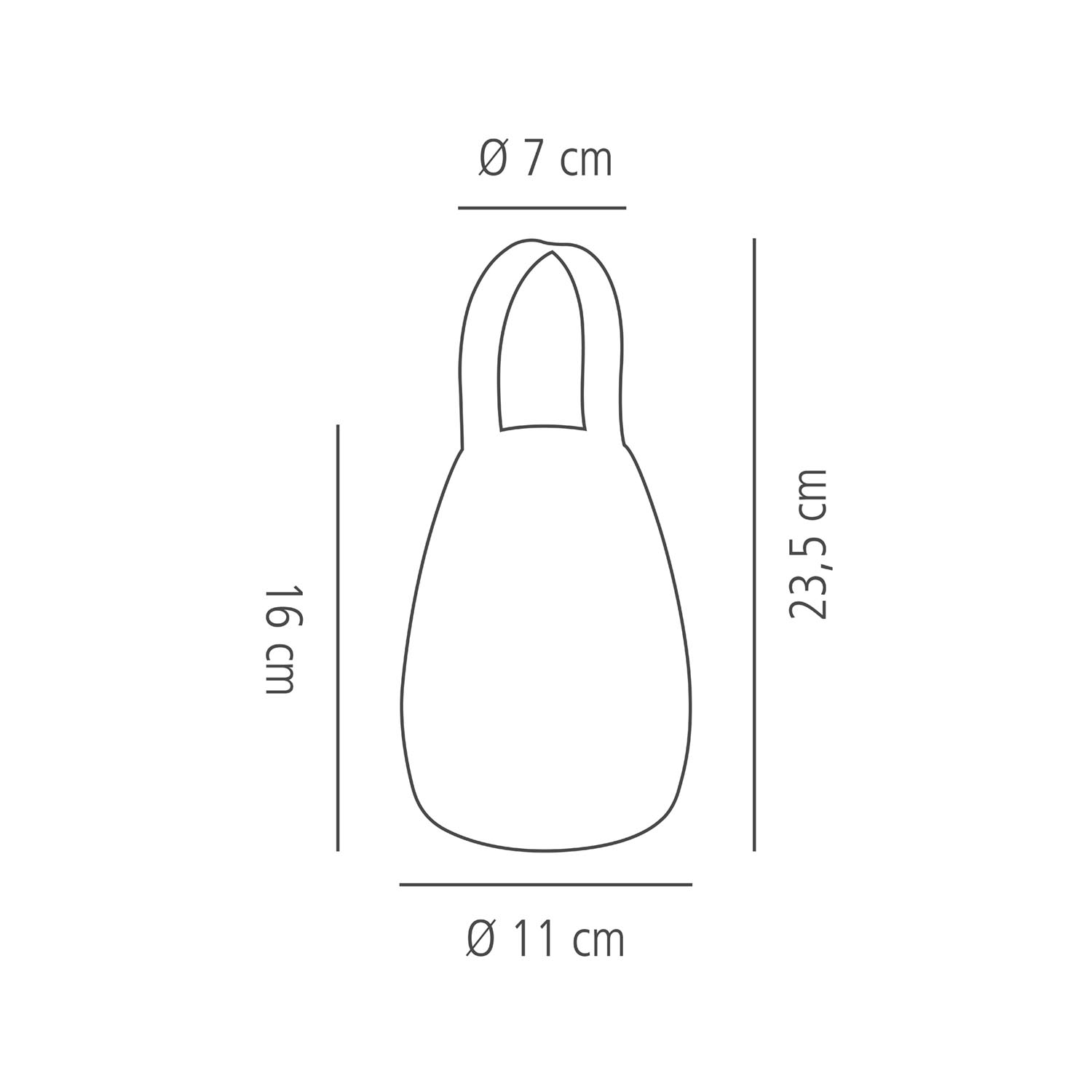 lampa stolná NIELS, plast, biela, priemer. 11 cm, v. 16 cm