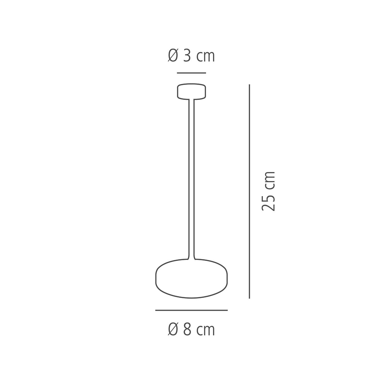 lampa stolná NISSRIN, kov, čierna, priemer. 8 cm, v. 25 cm