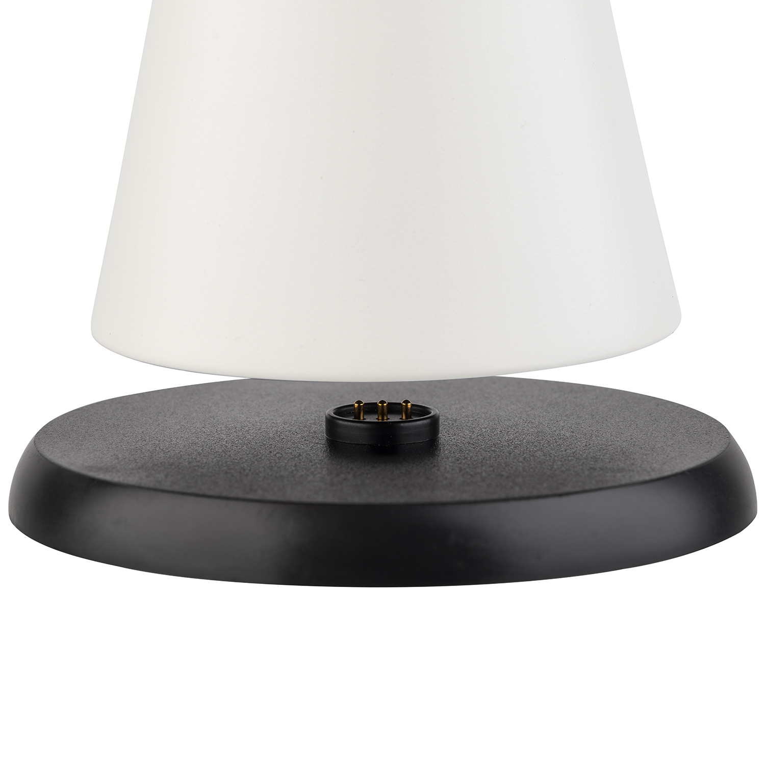 lampa stolná CONE, kov, biela, priemer. 13 cm, v. 18 cm