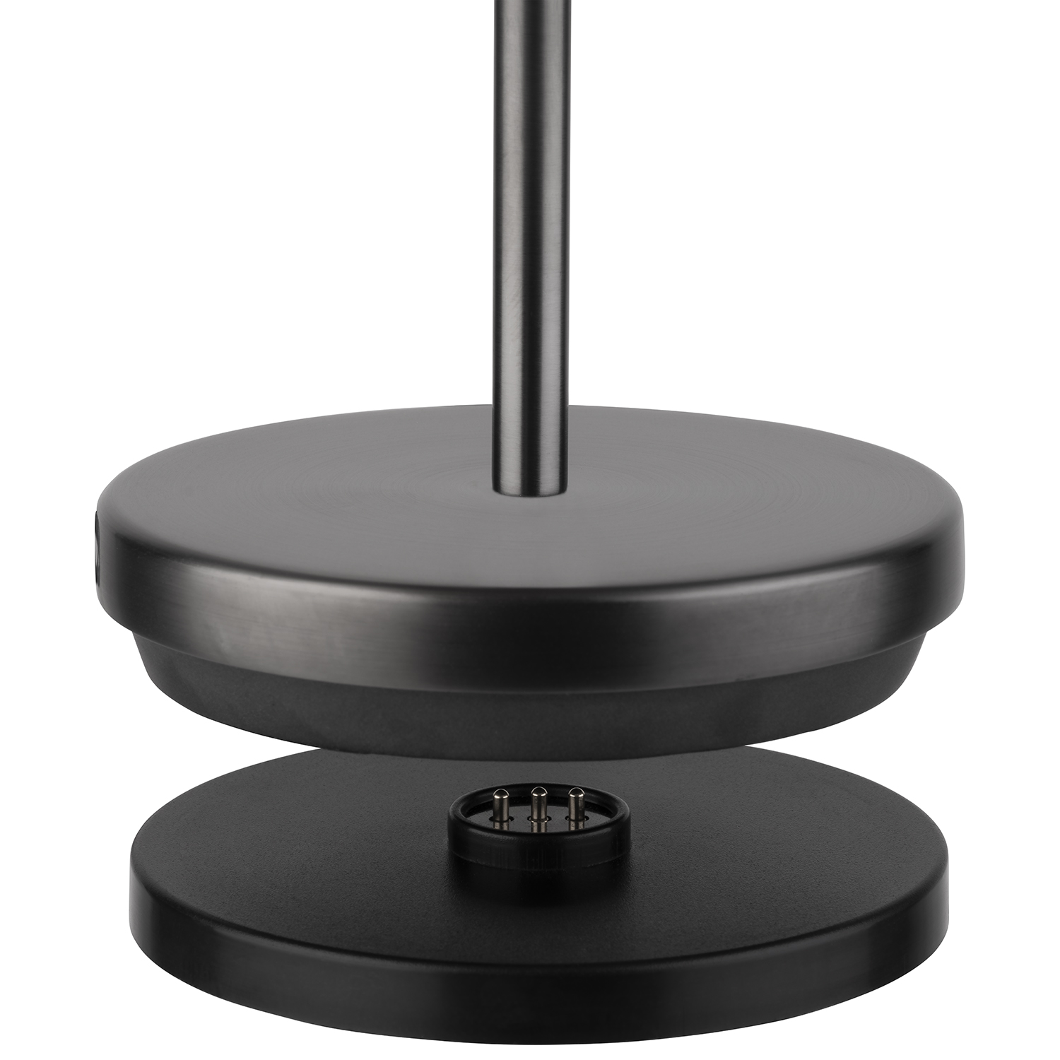lampa stolná JOSEF MINI, kovový vzhľad, priemer. 8 cm, v. 20,5 cm