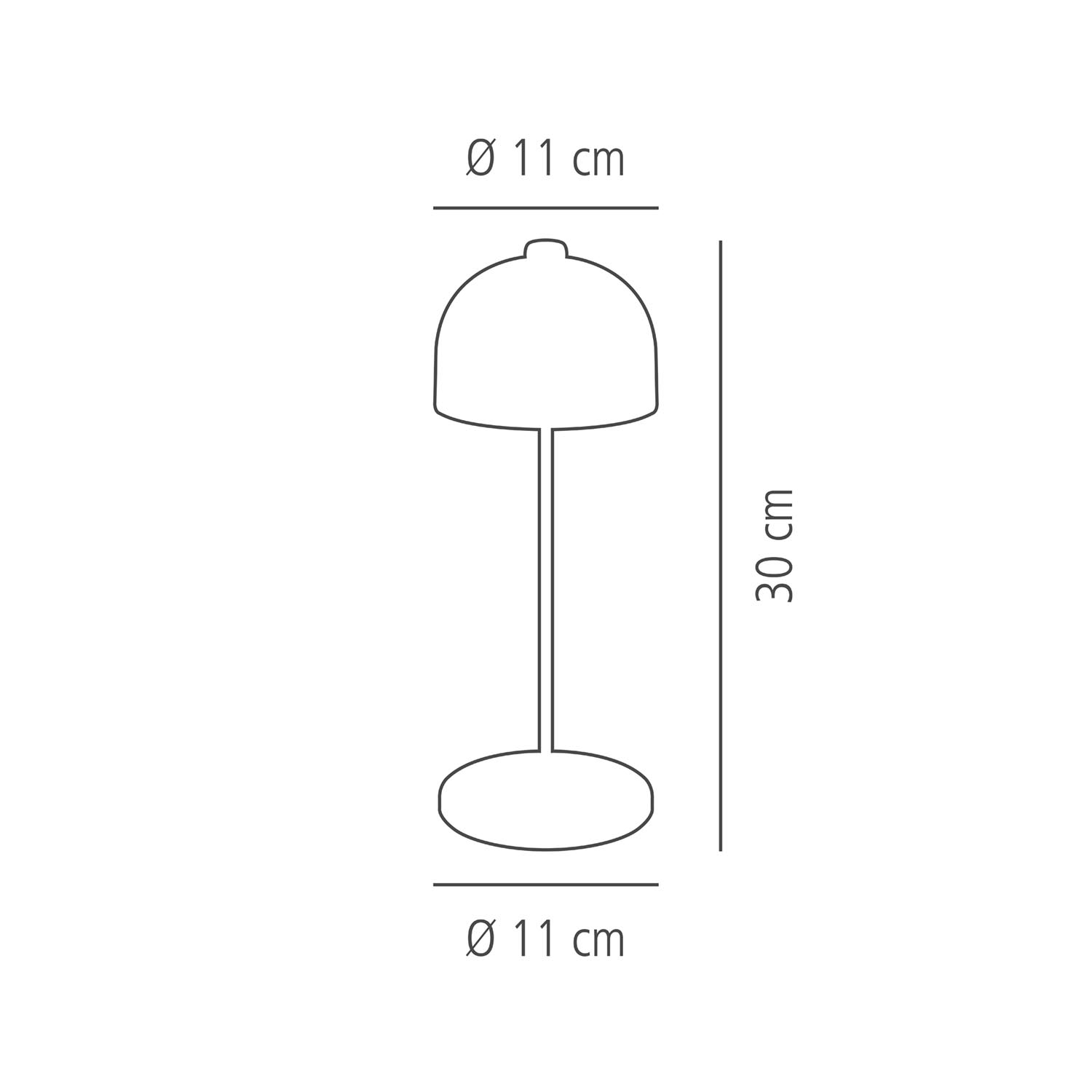lampa stolná JOSEF, kovový pr. 11 cm, v. 30 cm