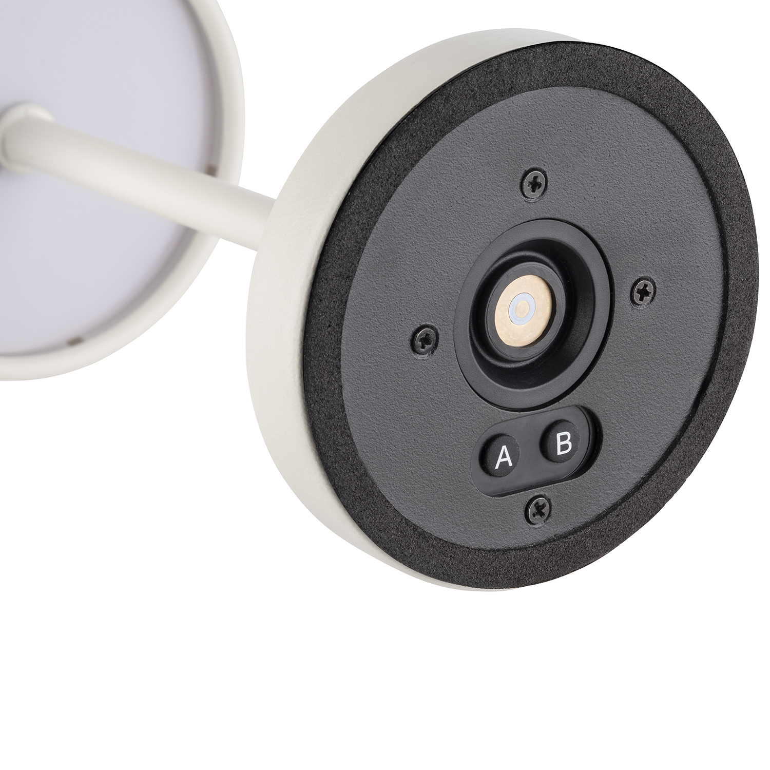 lampa stolná MERLE MICRO, kov, biela, priemer. 8 cm, v. 20 cm