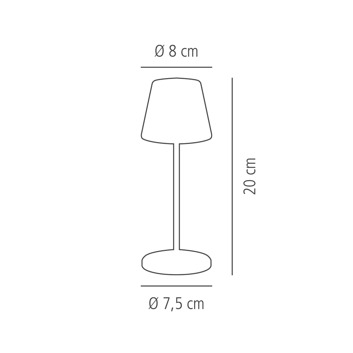 lampa stolná MERLE MICRO, kov, hnedá, priemer. 8 cm, v. 20 cm