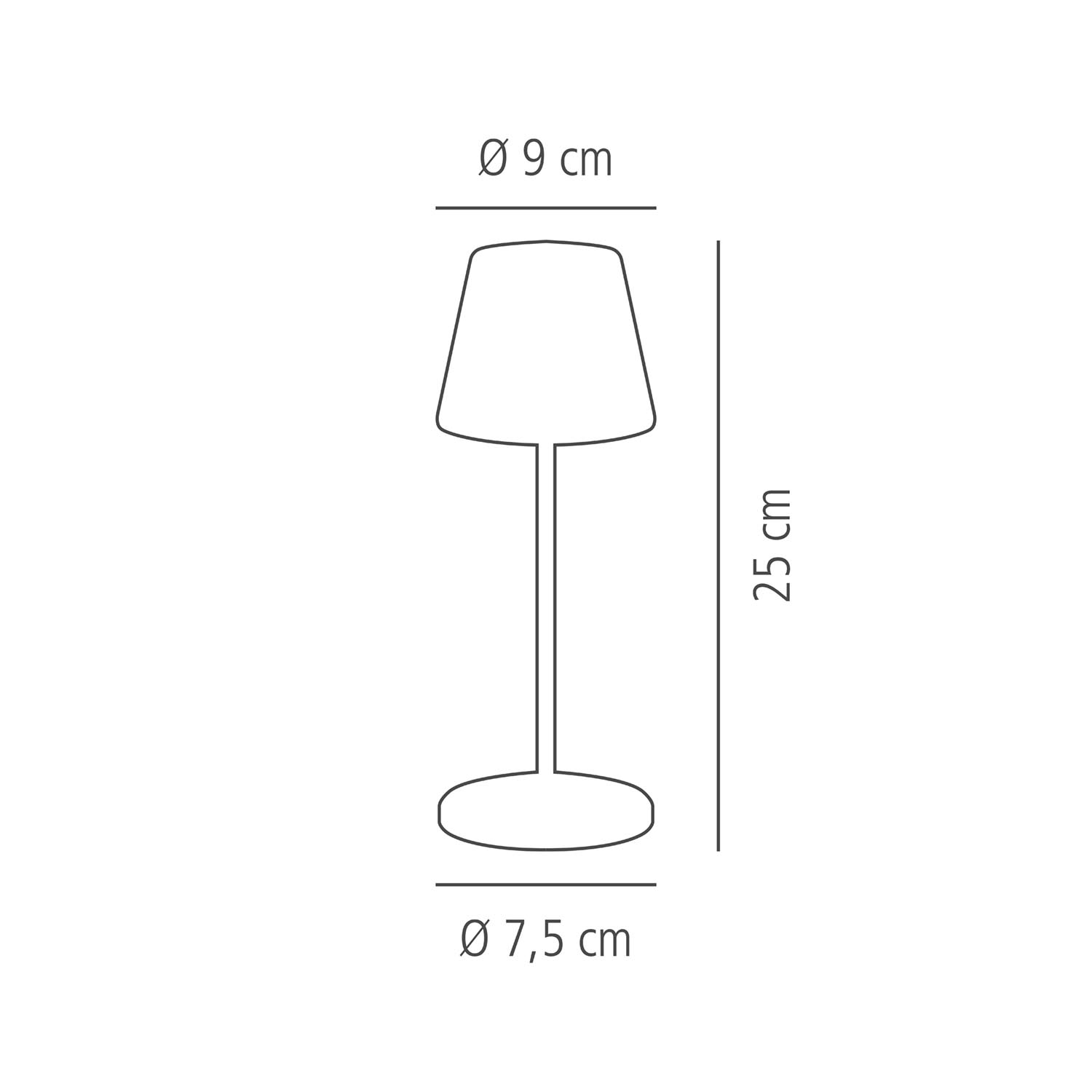 lampa stolná MERLE MINI, kov, medená, priemer. 9 cm, v. 25 cm
