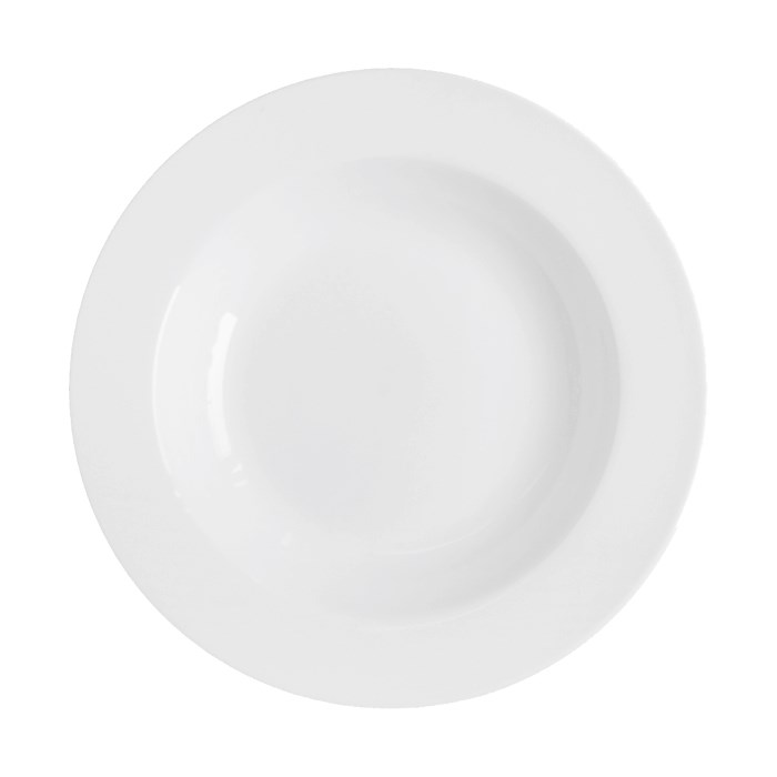 Hlboký tanier BISTRO 22cm, biely porcelán