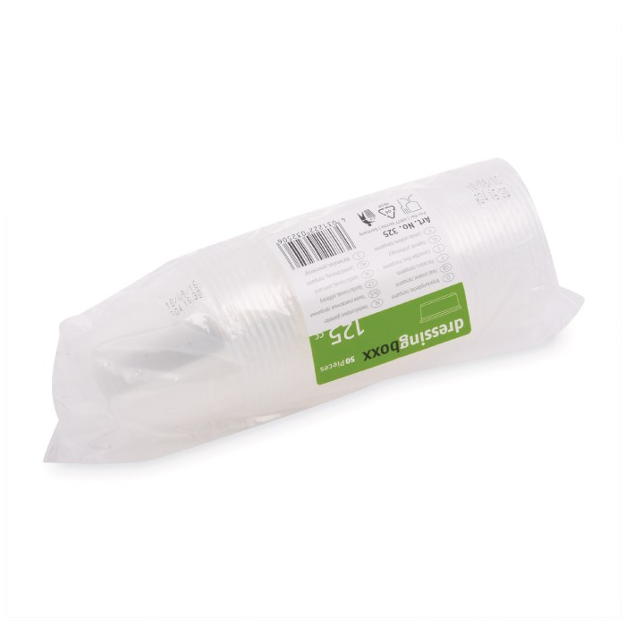 miska dresingová 125 ml, 50ks priehľadná (PP)