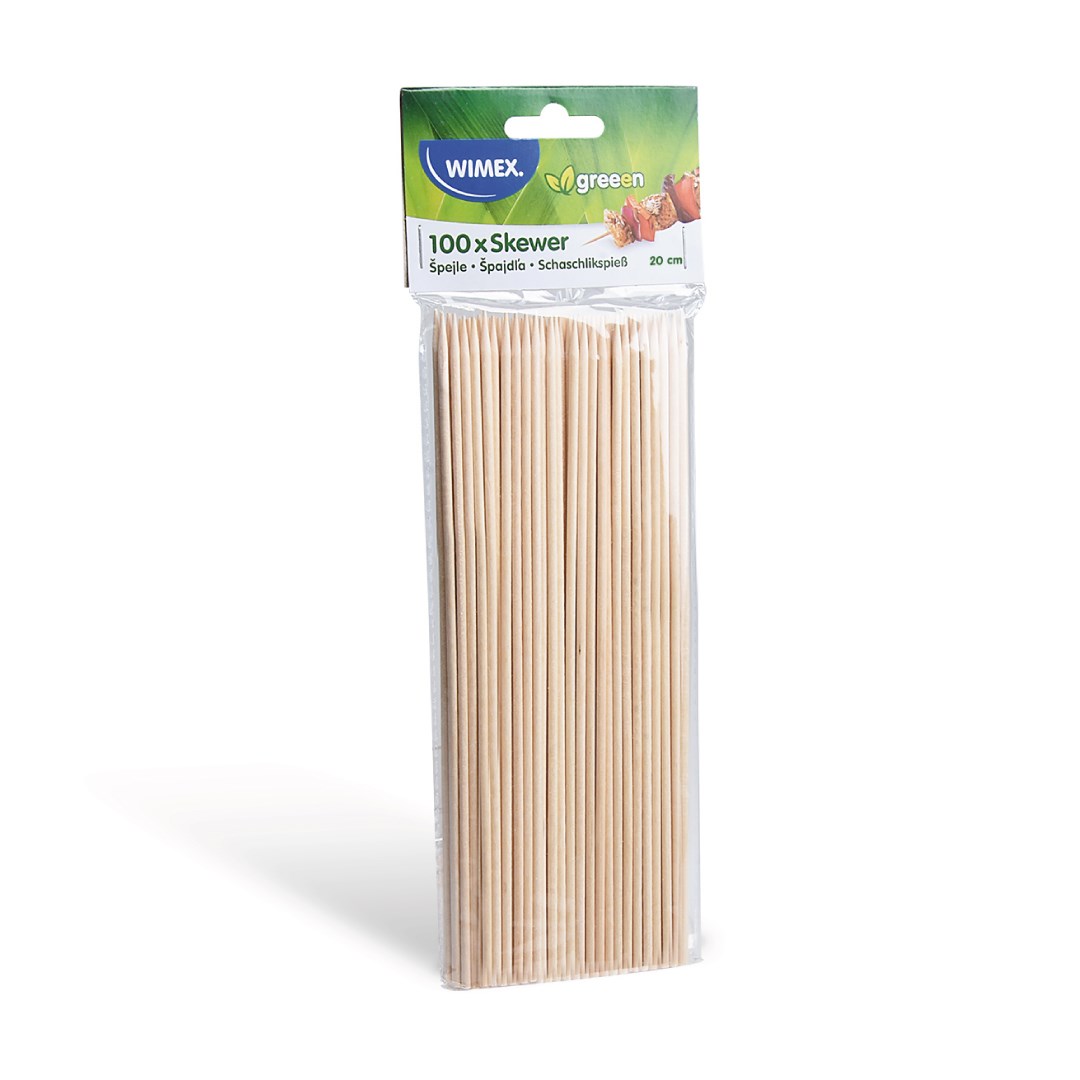 špajle 20 cm / 100 ks hrotené drevené