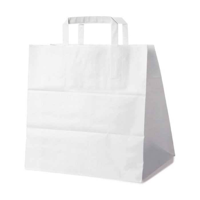 Papierová taška na menuboxy 320 x 210 x 330 mm / 50ks, biela