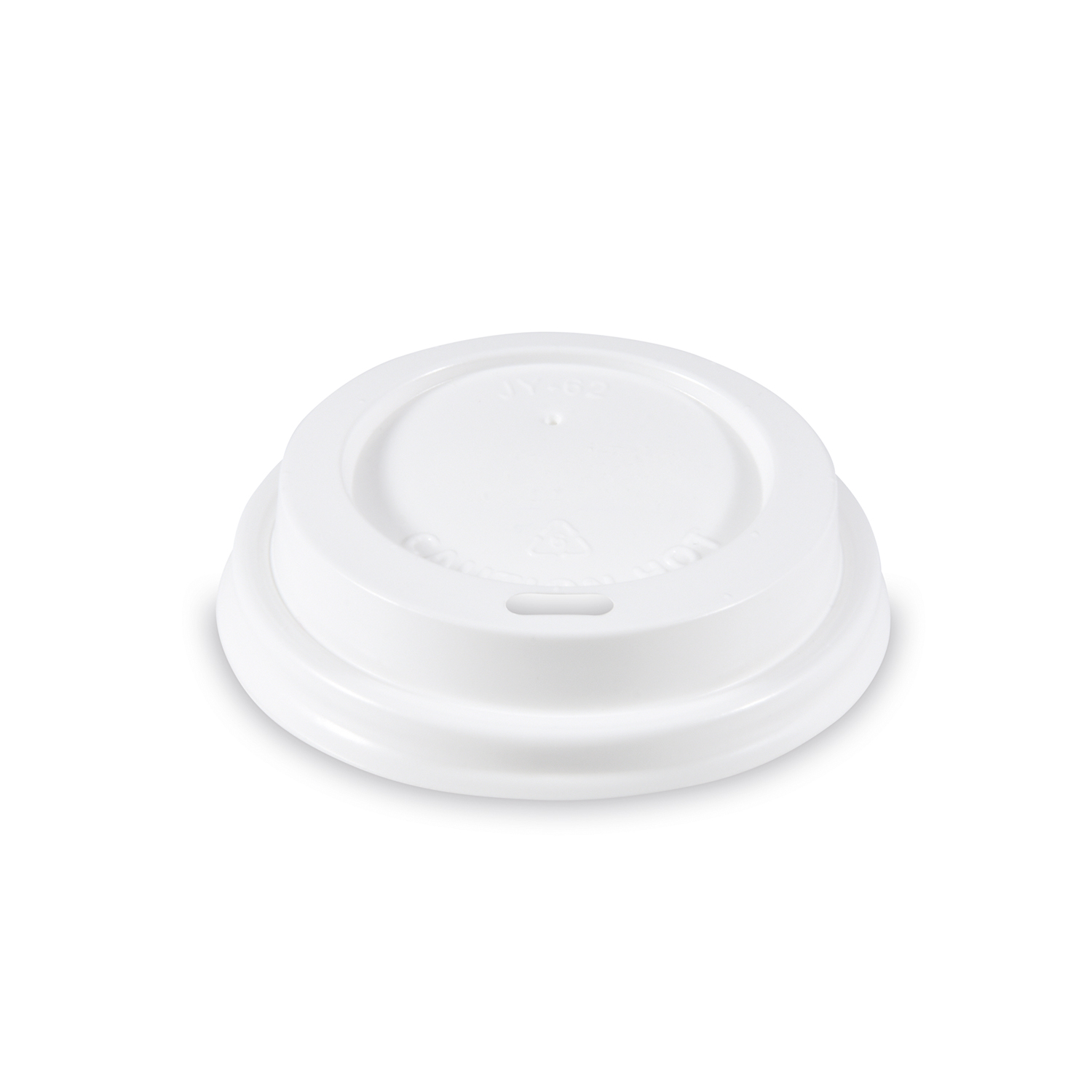 viečko vypuklé biele pre papierové tégliky priem 62mm 50ks (PS)
