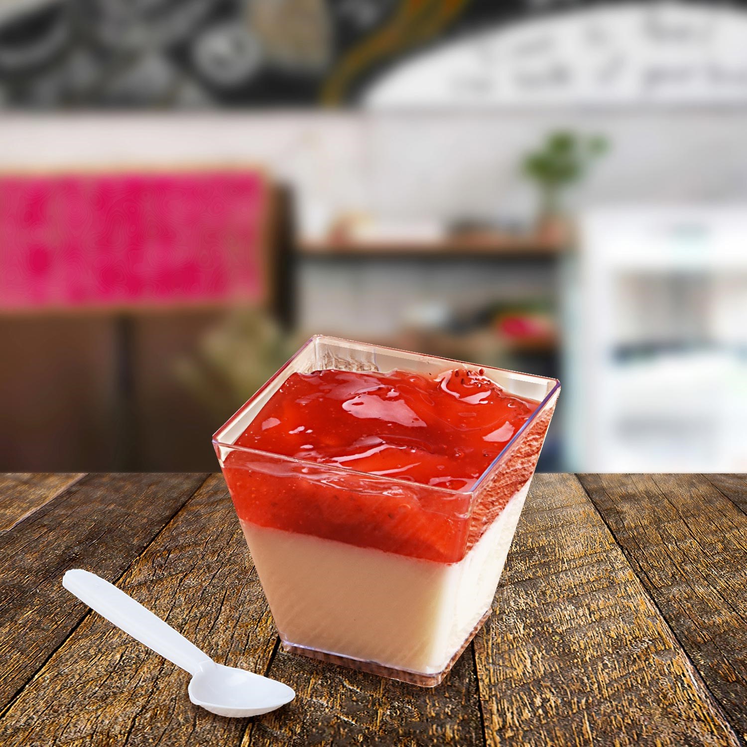 Hranatý kelímok Finger food 100ml / 50ks