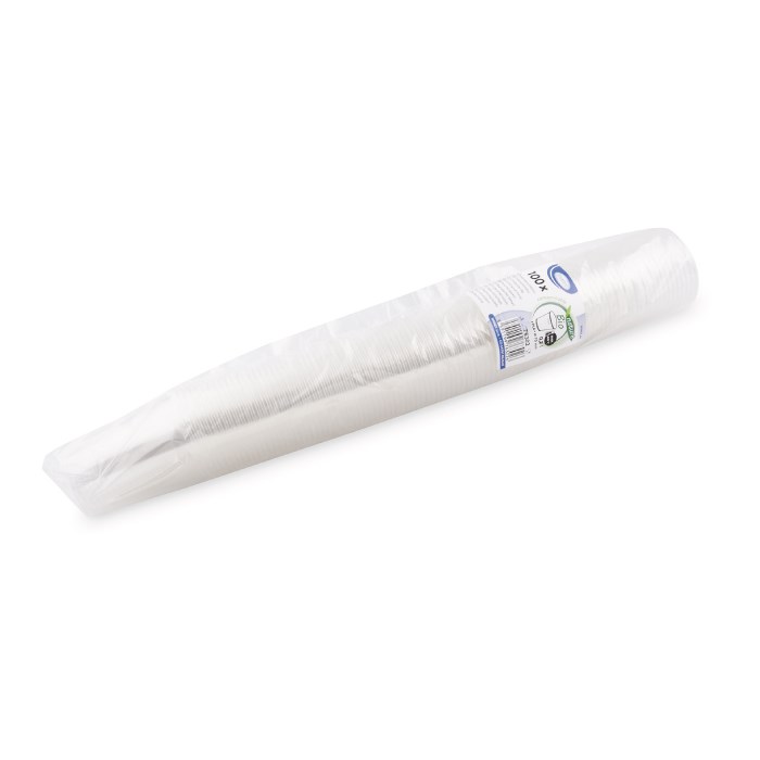 Téglik BIO, priehľadný (PLA) 0,2 l / 100 ks