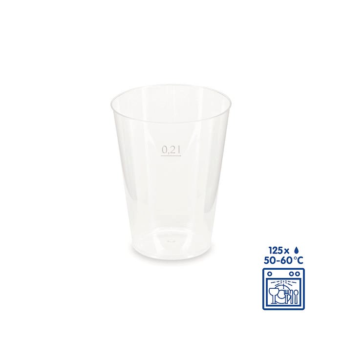 Vratný plastový kelímok 0,2 l, 40 ks