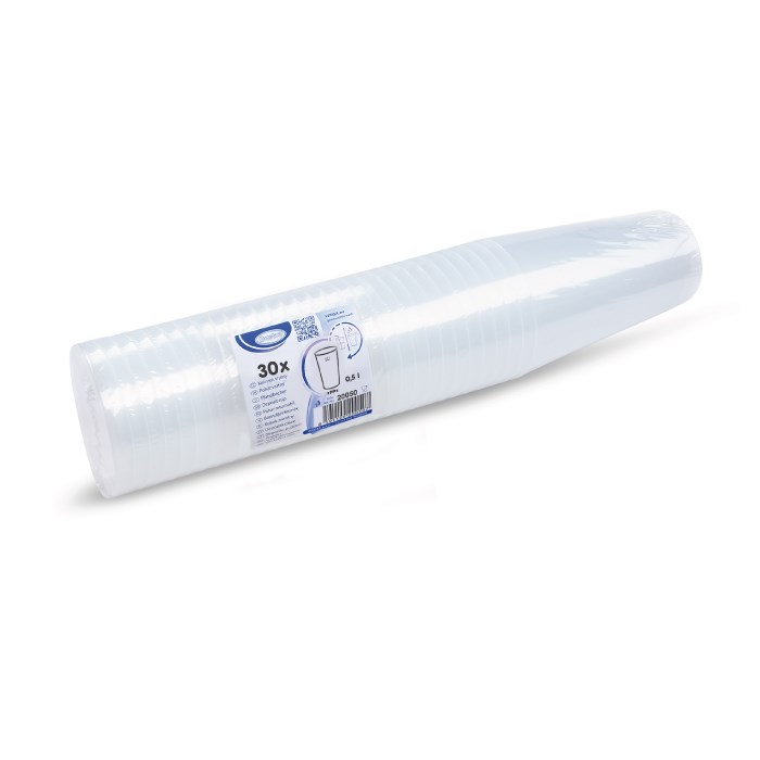 Vratný plastový kelímok 0,5 l, 30 ks