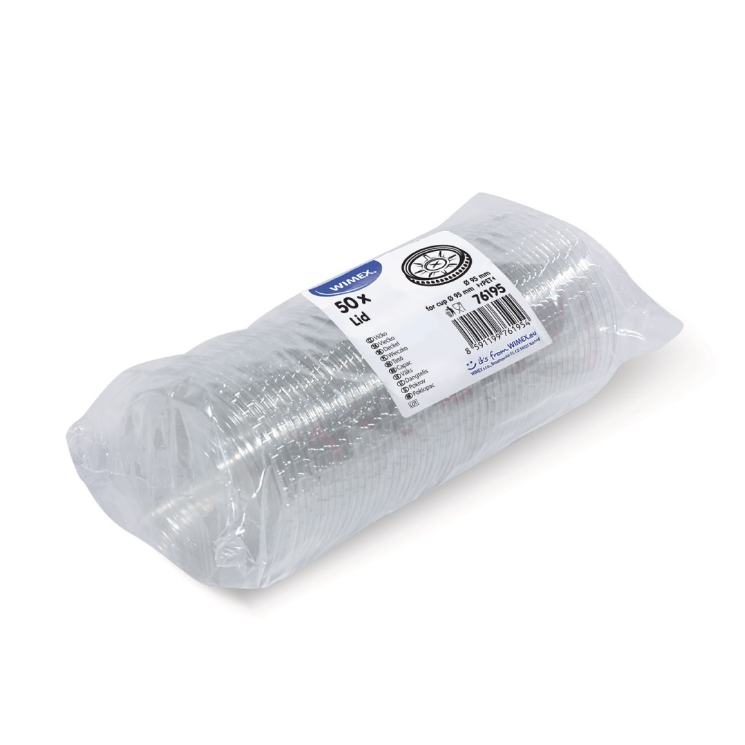 viečko s krížovým otvorom 50ks pre plast kelímky pr.95mm (rPET)