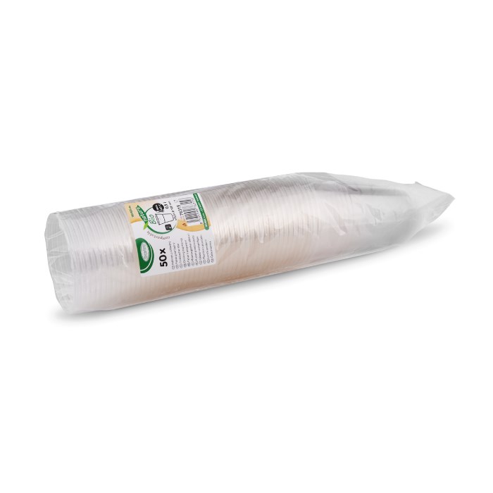 Téglik BIO, priehľadný (PLA) 0,5 l / 50 ks
