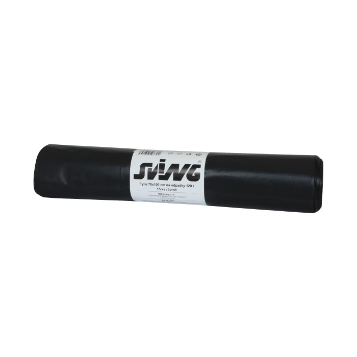 Vrecia na odpad 120 l - čierne, 15 ks - hrubé / 70 x 110 cm / LDPE 60 my