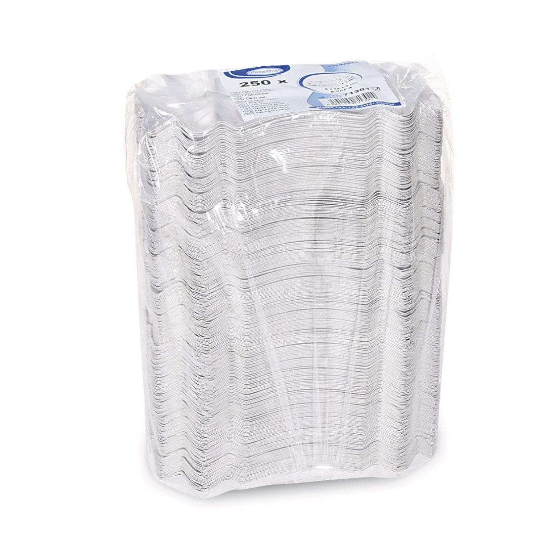 Papierová miska hranatá, nepremastiteľná 9 x 14 x 3 cm, 250 ks