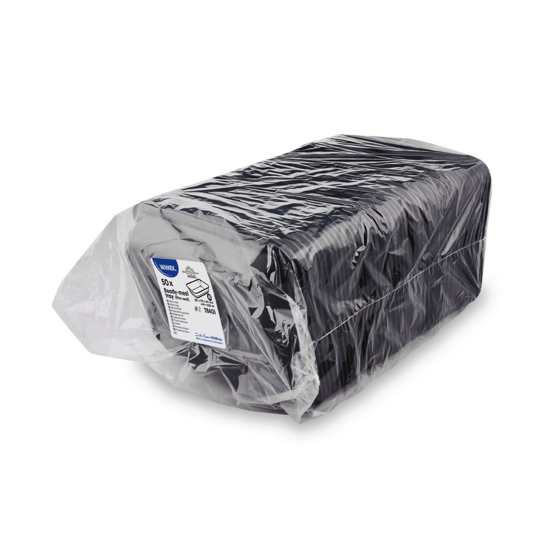 miska zatavovacia 227x178x40mm, 50ks nedelená čierna (PP)