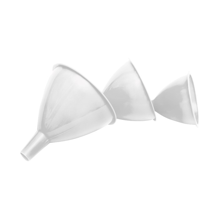 Funnel /Plastic/white/set of 3