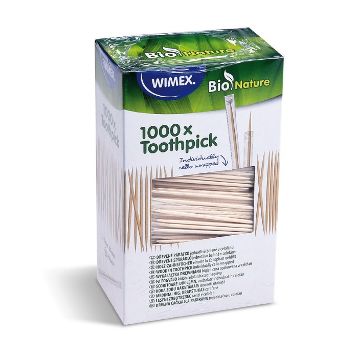 špáradlá hyg. bal. v celofáne 6,8 cm / 1000 ks