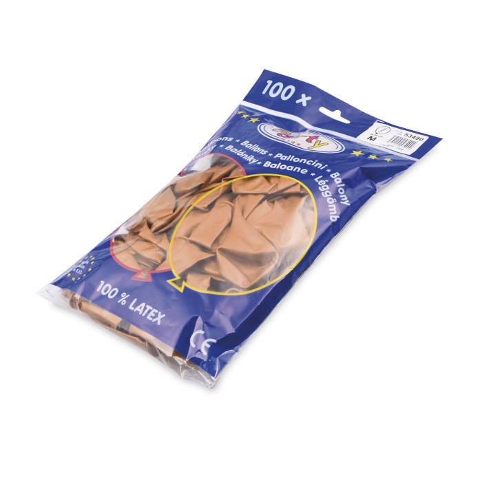 Nafukovacie balóniky zlaté, M, 100 ks