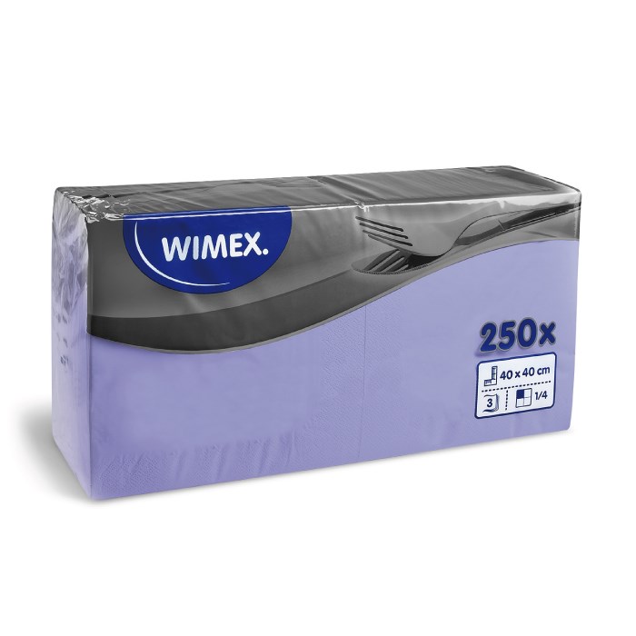 obrúsky 3-vrstvové, 40 x 40 cm svetlo fialová [250 ks]