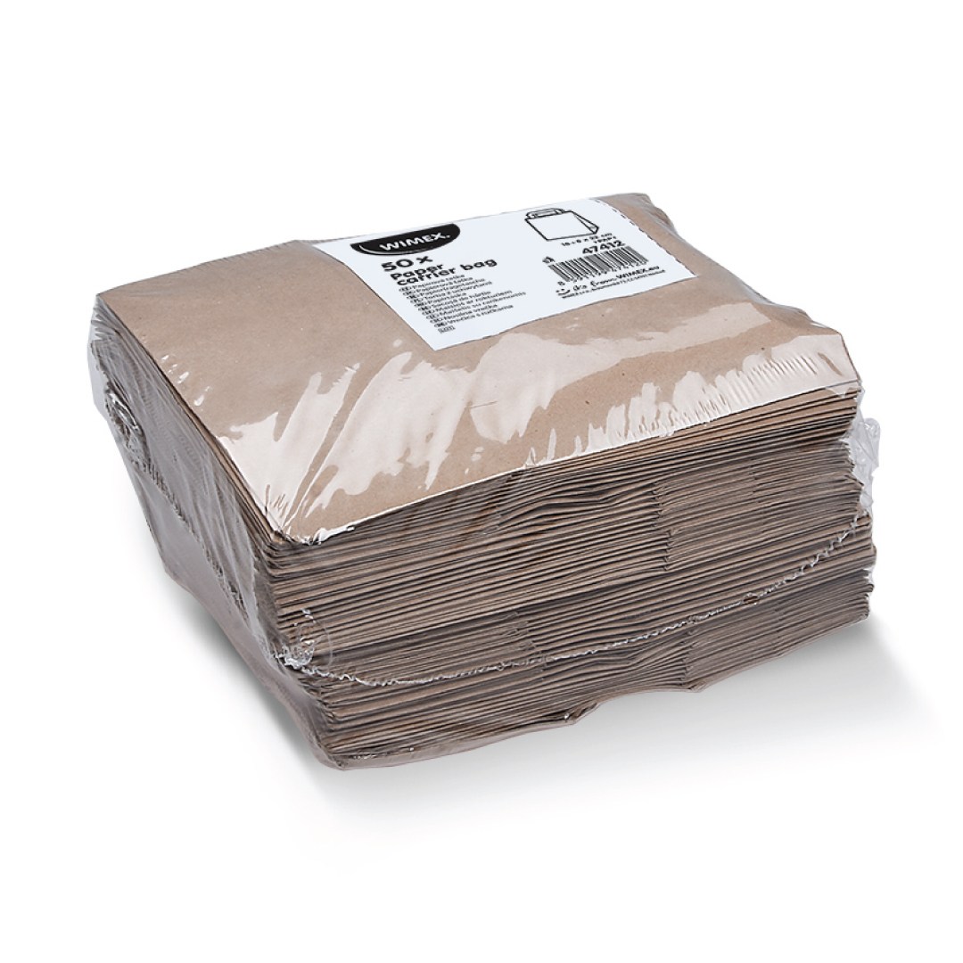 tašky papierové 18x8x22cm hnedé / 50 ks