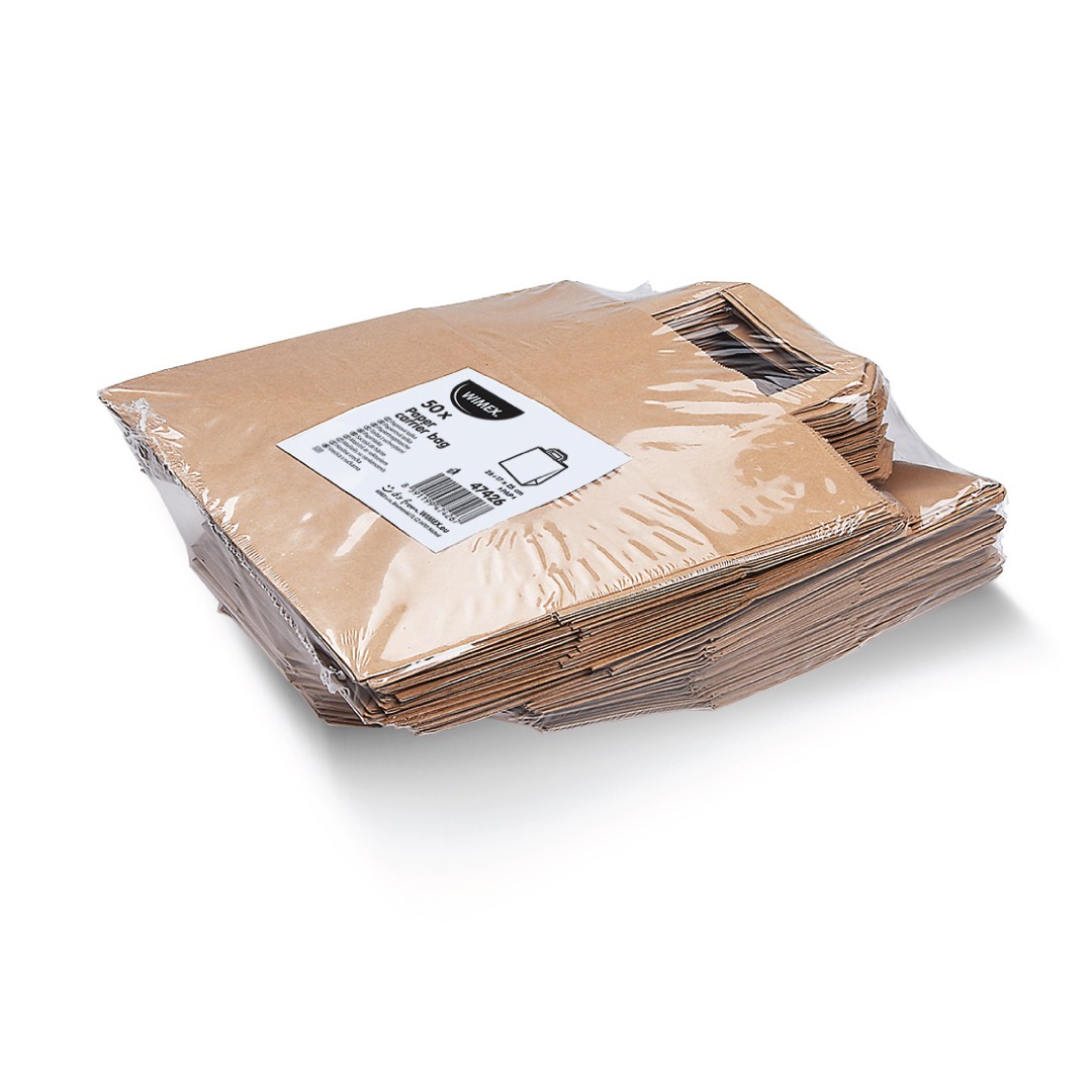 tašky papierové 26x17x25cm hnedé / 50 ks