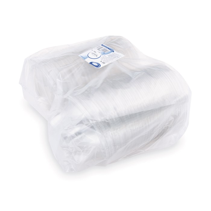 miska guľatá s viečkom 600ml 50ks, PET priehľadná