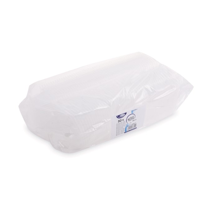 miska oválna s viečkom 250ml 50ks, PP priehľadná