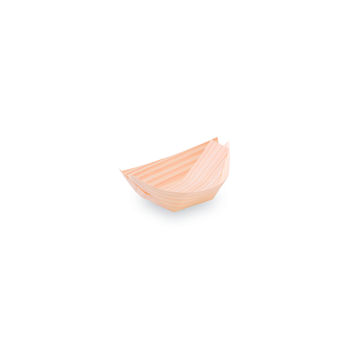 Fingerfood miska drevená, lodička 8x5, 5cm 100ks