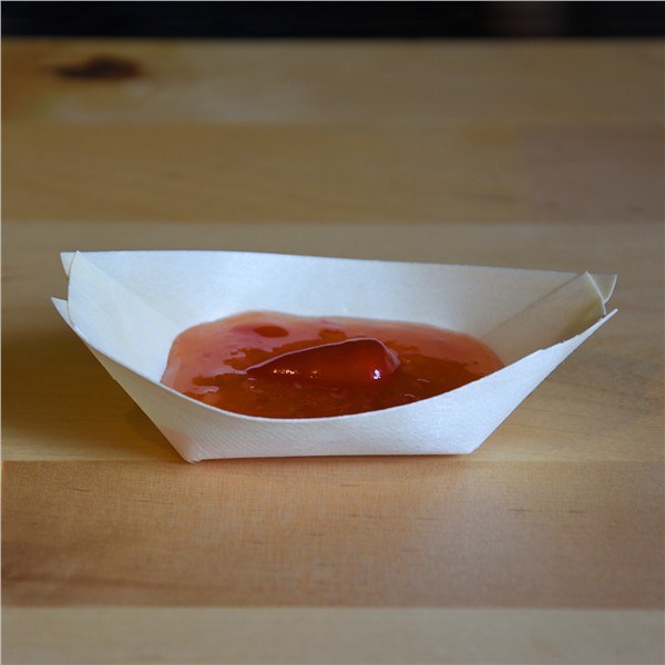 Fingerfood miska drevená, lodička 8x5, 5cm 100ks