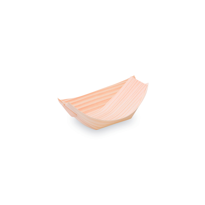 Fingerfood miska drevená, lodička 11x7cm 100ks