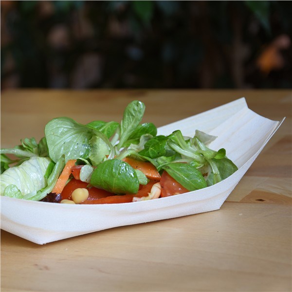 Fingerfood miska drevená, lodička 18x10, 5cm 100ks