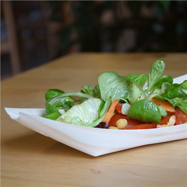 Fingerfood miska drevená, lodička 21,5x11cm 100ks