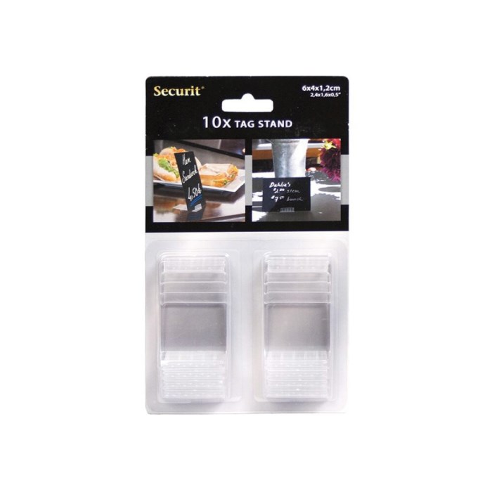 TAG marker stand 10pcs transparent