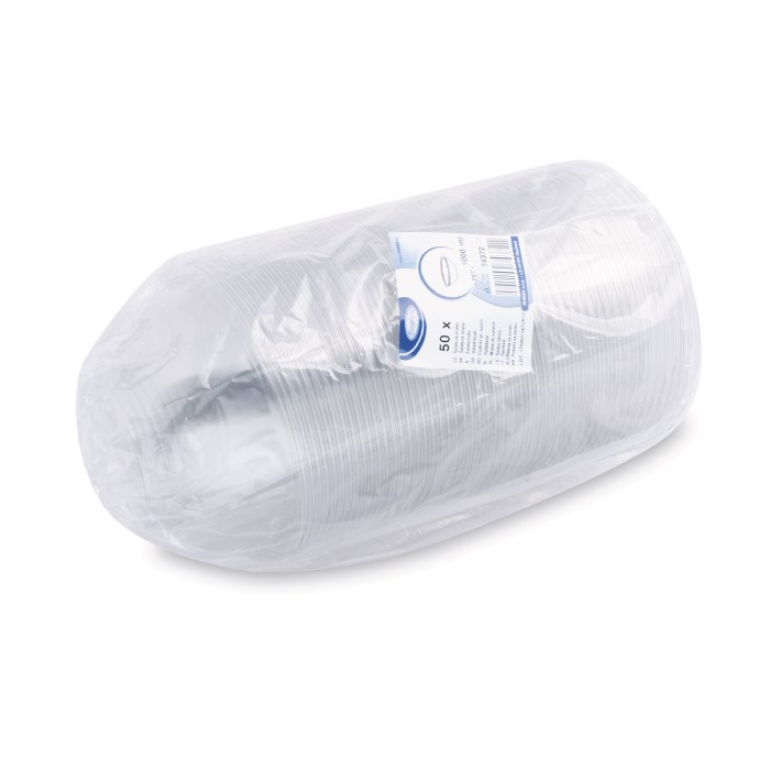 miska šalátová Premium priehľadná 1000ml (PET) 50 ks