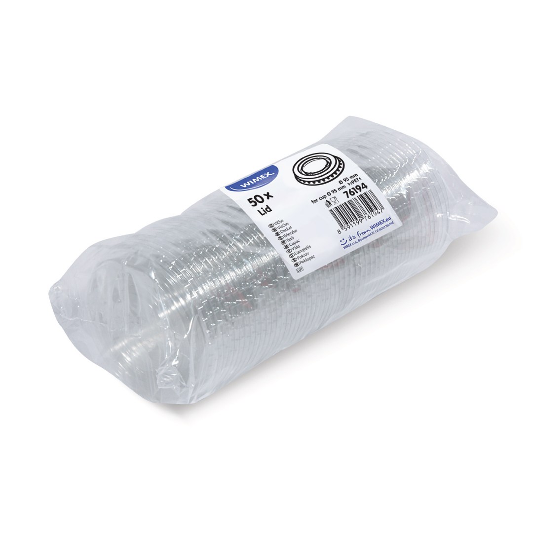 viečko ploché pre kelímky O 95 mm/50 ks