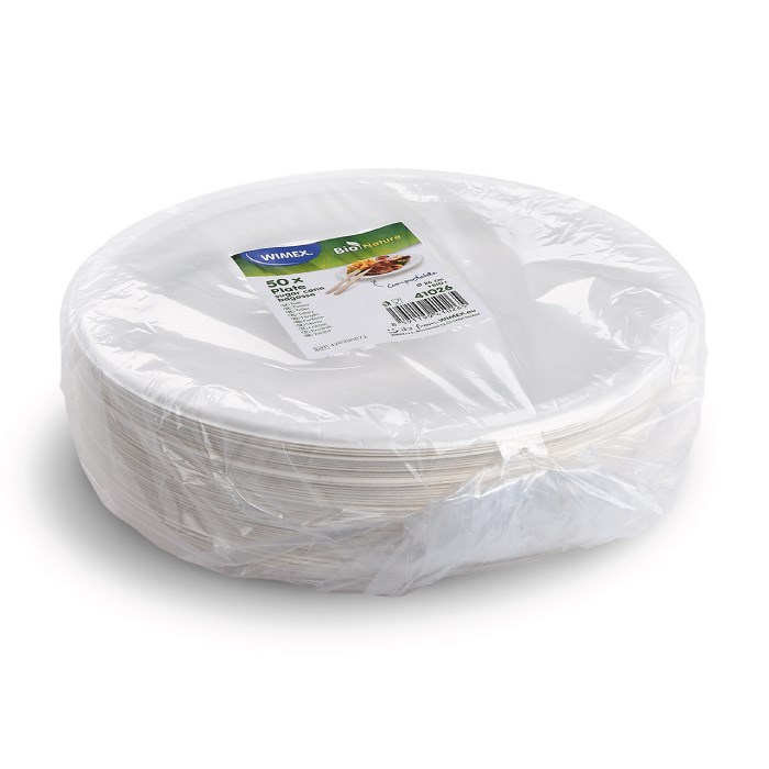 round plate BIO sugar cane Ø 26 cm 50 pcs