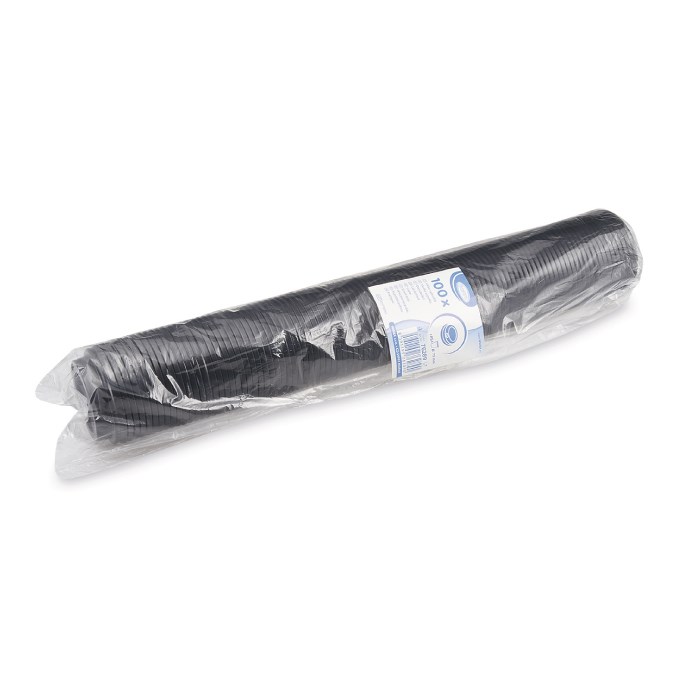 viečko vypuklé čierne pre papierové tégliky priem 73mm 100ks (PS)